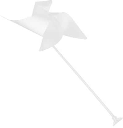 TEHAUX 10 Ensembles Moulin à Vent Blancs Plastique avec Ventouses Kit DIY Rotatif pour Décoration Extérieure pour Activités Familiales et Fêtes Jardin