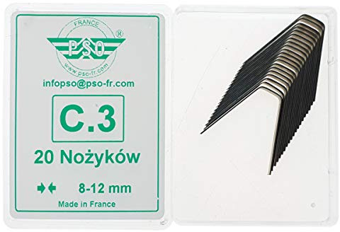 PSO Skärkniv för Däck C3 8-12mm Profilkniv för Rillfit 20-pack | Passar Rillfit profilskärare, för mönsterskärning av däck på lastbil och gaffeltruck, 20 knivar per förpackning