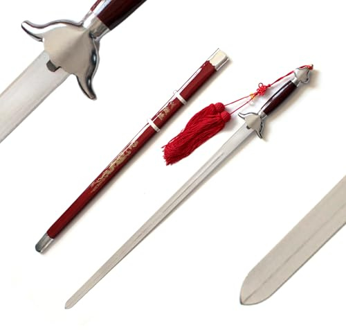 DEPICE Jian Tai-Chi Schwert minimal schwingend 30, Gesamtlänge ca. 94 cm (inkl. Scheide ca. 97 cm), Klingenlänge ca. 72 cm, ca. 450 g (ca. 700 g inkl. Scheide), Tai-Chi, Wushu, Kung-Fu