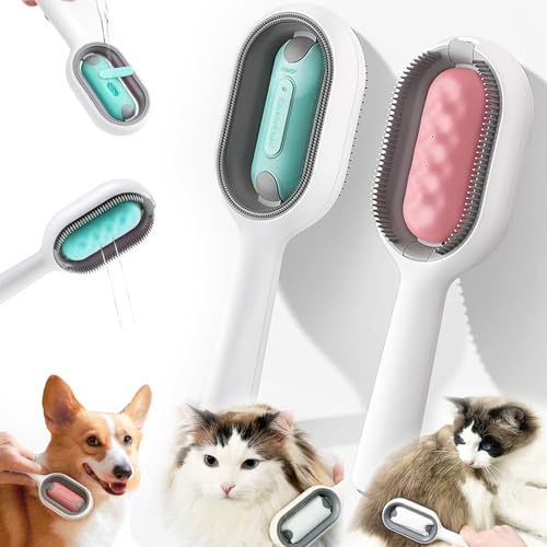 Pack of 2 Cat Brush, Pet Hair Removal Comb with Water Tank, Cat Brush with Water, Pet Hair Brush, Cat Brush, Cat Brush, Cat Brush Short Hair, Ideal for Grooming and Pet Care