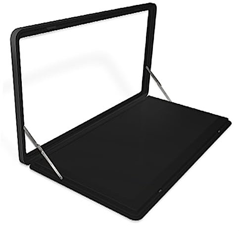 Klappbarer Wandtisch für Wohnmobile, an der Wand montierter Schreibtisch, abschließbarer Esstisch für Wohnmobile, mit 2 Schlüsseln für Wohnmobil-Campingpicknick im Freien (Farbe: Schwarz, Gr