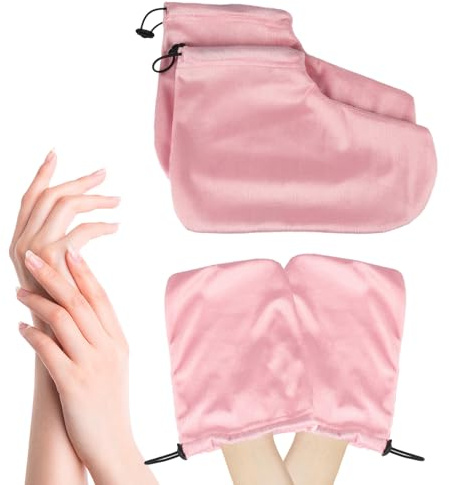 Guanti In Paraffina Cura Della Pelle Idratante Traspirante Riscaldante | Stivaletti Di Per Piedi Crema Pelle Screpolata Copripiedi in Riscaldanti Pedicure Manicure Casa Spa Sonno Donne