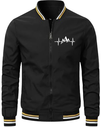 Giubbino Estivo Uomo, Bomber Uomo Primaverile, Leggera Casual Antivento Bomber Giubbino Classica Primavera Estate Giacchetto Zipper Cappotto Slim Fit Giacca Mezza Stagione per Uomo Ragazzo Primavera