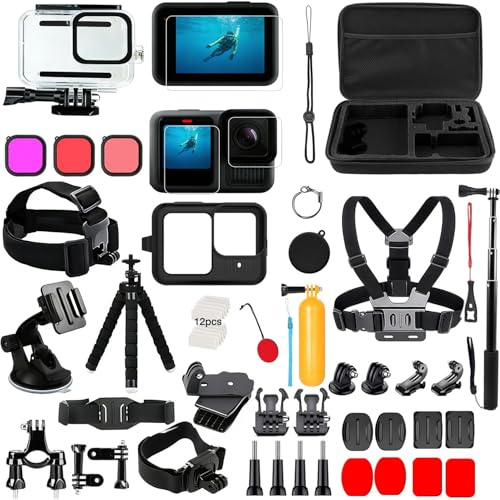 Accesorios para GoPro Hero 13 Black, Saprdii Funda Protectora Impermeable, Carcasa Impermeable, Accesorios para Buceo, Varilla Selfie Filtro y más, Kit de Accesorios para GoPro Hero 13