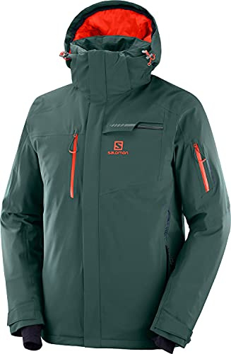 Salomon Herren Ski-Jacke mit Kapuze, BRILLIANT JKT M, Synthetik, grün (Green Gables), Größe: M, LC1192100