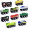SainSmart Jr. Holzeisenbahn Zubehör 10-teilig | Magnetische Züge aus Buchenholz | Kompatibel mit Brio, Thomas & Co. | Lernspielzeug ab 3 Jahre | Geschenkidee mit Aufbewahrungsbox