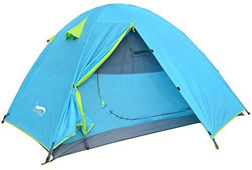 DESERT & FOX Camping-Zelte für 1/2/3 Personen, leicht, wasserdicht, 3-Jahreszeiten-Zelt für Familie, Wandern, Jagd, Bergsteigen, Reisen
