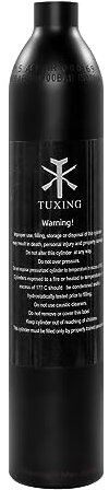 TUXING Aluminium Paintball Lufttank, Hochdrucklufttank 0.5L 31Ci Kapazität, Tauchflasche Hochdruckluftflasche für Paintball oder PCP AirGuns (M18*1.5)