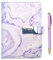 GOORAIFU Tagebuch mit Schloss für Mädchen und Frauen, A5 PU-Leder Journal mit Code Schloss, 240 Seiten Passwortgeschütztes Reisenotizbuch mit Metallkugelschreiber und Geschenkbox, Purple