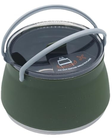 Bouilloire de camping pour réchaud à gaz – Petite cafetière de camping | Petite cafetière de camping en silicone, bouilloire compacte pour camping, randonnée, voyage