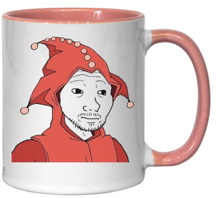 Atspauda Joker Wojak Feels Guy Meme - Taza de cerámica para té y café, color rosa