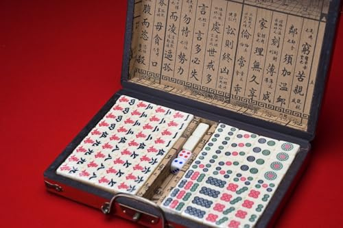 TRICLOOOVER Mahjong Set;Chinese Tiles Games;Vintage Mahjong Games