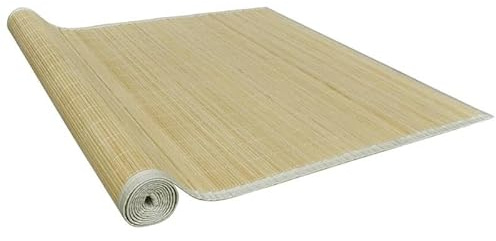 Eleganz Bambus Teppich 120x180 cm - Natürlich & Langlebig mit Polypropylen Rand - Perfekt für Wohnzimmer & Schlafzimmer - Umweltfreundliche Wahl für stilvolle Räume
