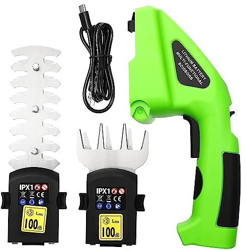 TOYANDONA Cisaille à Haie Électrique Sécateur de Jardin Rechargeable pour Tailler Fleurs Plantes Outil Ergonomique Lames Durable