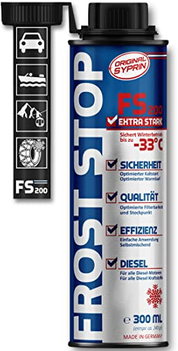 SYPRIN Diesel Frost Stop Protezione dal Freddo Invernale Diesel additivo Carburante Funzionamento Invernale 300ml