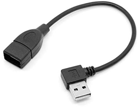 CY USB 2.0 A Typ Stecker links gewinkelt auf USB 2.0 Buchse Verlängerungskabel 90 Grad Stecker 20 cm