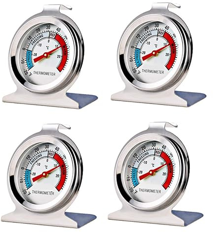 Termómetros Para Refrigerador, Termómetro Para Casa, Termómetro Para Congelador Y Refrigerador Con Esfera De Acero Inoxidable De 4 Piezas
