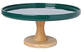 Girevole per Torte Copertura in vetro for tortiera alta verde scuro, vassoio for dolciumi, tavolo da dessert, espositore for pasticceria Cake Stand (Color : A, Size : Small)