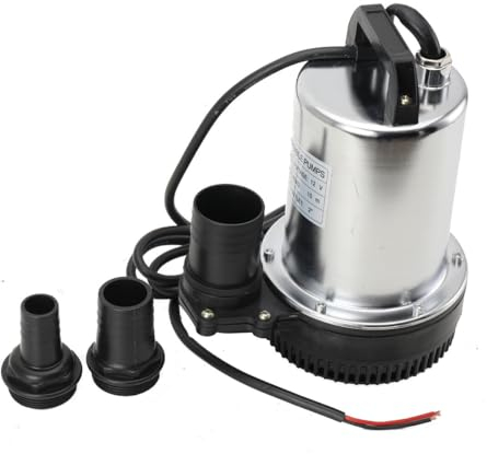 ECUTEE Pompa sommersa DC 12 V, pompa dell'acqua sporca, pompa sommergibile, max. 6000 l/h, 160 W, diametro uscita 25 mm/40 mm/50 mm