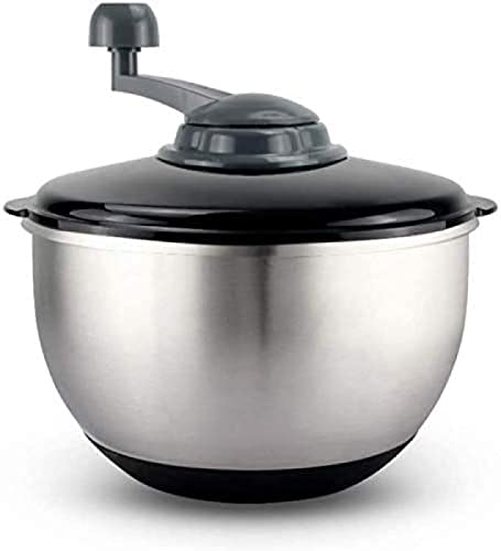 Centrifuga per Insalata in Acciaio Inossidabile Eccellente Insalata secca in Un Design Innovativo di Grande capacità Pronto da servire con griglia dell'Acqua efficiente e Facile da asciugare