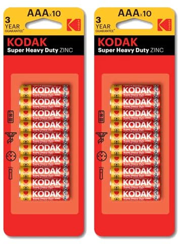 AAA Zinc Batteries – 20 Pack | 1.5V Heavy Duty Zinc Carbon Power for Remotes, Toys, Clocks & Everyday Devices | Reliable Single-Use AAA Battery Bulk Pack