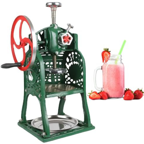 YJKKZQLB Máquina trituradora Manual de Hielo y Nieve, Potente máquina para Hacer Hielo picado y granizados, diseño con manivela, para Ahorrar energía en el hogar Durante el Verano