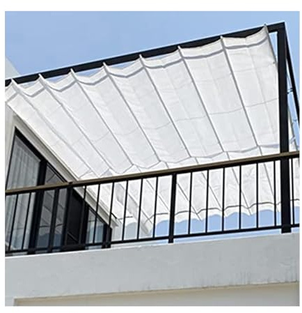 GXXINGIN Voile d'ombrage rétractable en Forme de U pour terrasse de Piscine extérieure, 1 m x 8 m