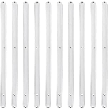 10-piece Drawer Slides, 298mm Drawer Rails, White Plastic Cabinet Sliders, Side-Mounted Slide Replacements, Suitable for Residential Homes, Offices, Kitchens, and Bedrooms with Grooved Drawers