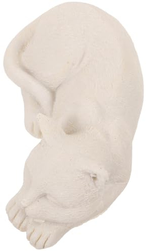 HOOWIFFY Pierre Commémorative Sculpture Solide en Résine Beige Statue Funéraire Décorative en Mémoire des Animaux Décédés pour Animaux de Compagnie pour Jardin Extérieur et Maison