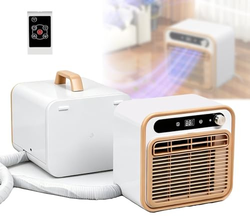 Portable Air Conditioner, 1500W Quiet Cooling Unit with 130m3/h Airflow, 12H Timer, Touch/Remote/WiFi Control, Lightweight for Camping/Truck/RV/Bedroom