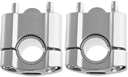 MASO Motorcycle Handlebar Risers Universal Motorbike Handlebars Risers Fit For 7/8 22mm / 11/8 28mm Aluminium Alloy Durable Bars Clamp - Silver