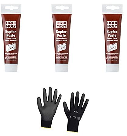 Iloda 3xOriginal Liqui Moly 100g Kupferpaste 3080 Schutzhandschuhe