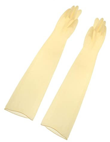 NIAN 3 Paires 75 cm Industriel Anti Chimique Acide Alcali Articles Ménagers Cuisine Ménage Équipement De Protection Travail Sécurité Gants en Caoutchouc Unisexe