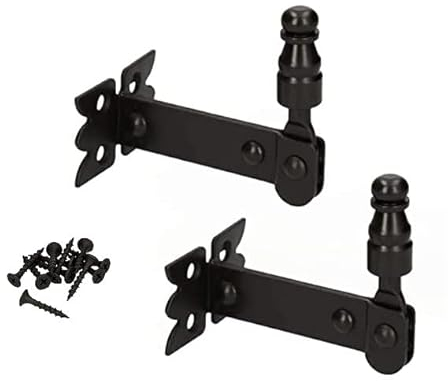 KOTARBAU® 2er Set Fensterladenhalter 68 mm Einschrauben Fensterhalter Klappladenhalter Fensterladen Fenster Feststeller Pulverbeschichtet Schwarz Stahl