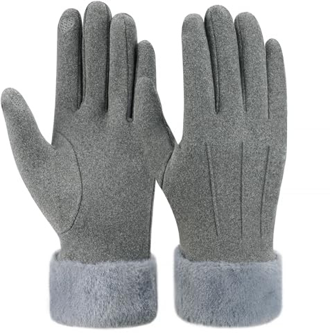 ZASFOU Damen Winter Touchscreen Handschuhe mit fleece gefütterte Warme Kaschmir winterhandschuhe für Kaltes Wetter