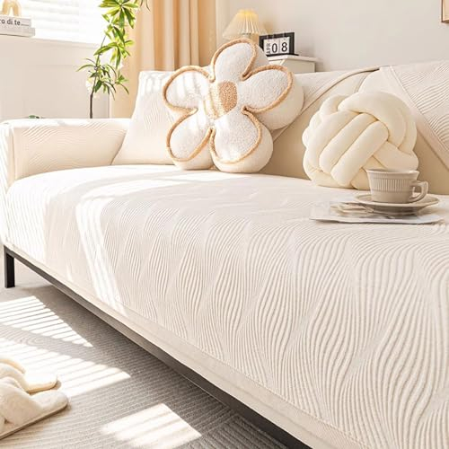 MIAHMO Sofabezug Ecksofa l Form 1 2 3 4 Sitzer Anti-rutsch Sofaüberwurf Sofaschoner rutschfest Sofahusse Sofa überzug Ecksofa, Sofaschoner für Hunde(A,70x210CM)