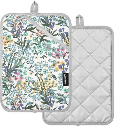 Set di 2 presine moderne resistenti al calore per cucina, con tasche
