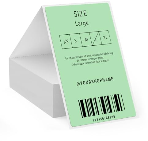 FINDAT Falz-Thermoetiketten grün 76 x 127 mm selbstklebend 300 Stück Green | Versandetiketten, wasserdicht, Vinyl. Für Pakete, DHL, Büro, Lager & Logistik