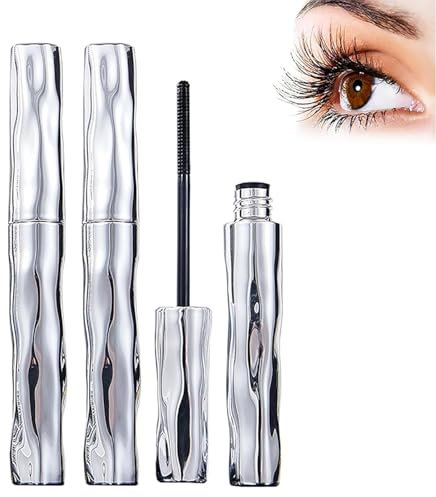 Steel Pipe Eyelash Primer, Steel Tube Mascara Primer, Iron Wand Mascara, 3D Curling Eyelash Iron Mascara, Lengthening, Waterproof, Smudge-Free, for All Makeup Looks (2pcs, 12cm)