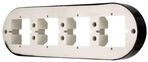 Telaio retrò in porcellana a 4 scomparti, serie PR1 nero