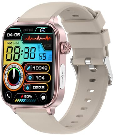 MEIION GlucoCare SOS Smartwatch für Männer & Frauen, Sportuhr mit Anruf- und Nachrichtenfunktion, Android/iOS-kompatibel