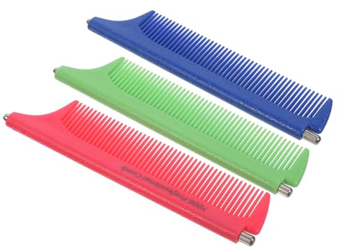 BESTYASH 3 Stück Dehnbare Stahl Stielkämme Spitz Zulaufend Haarkamm Ausziehbar für Erwachsene Kinder Salon Styling Zufällige Farbe