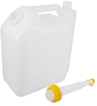 GALPADA Bouteille De Mélange Huile Moteur 4l avec Tube Verseur pour Tronçonneuse Et Moteurs 2 Temps Récipient Gradué Étanche pour Tondeuses, Débroussailleuses, Usage Extérieur