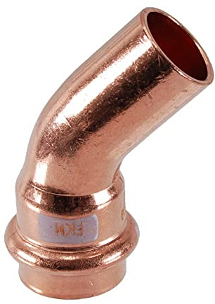 Viega 4526.1 – Kurve 45 ° PROFIPRESS S 4526.1 Durchmesser 15 mm Kupfer