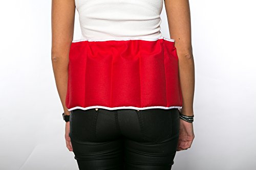 Kirschkernkissen 7-Kammer mit Gürtel & Klettverschluss - Länge ca. 135cm - kirschrot - Wärmekissen XXL Körnerkissen