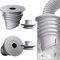 WISIRENT Joint de Tuyau de Machine à Laver, 2 Pièces 45-50mm Gris Avec Bouchon d'Étanchéité en Silicone, Déodorant pour Vidange