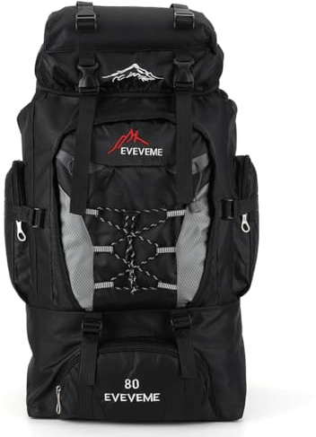 LYEAA Mochila de Montañismo de 80L Mochila de Viaje de Gran Capacidad Correa Ajustable Mochila de Escalada de montaña Accesorios de Viaje