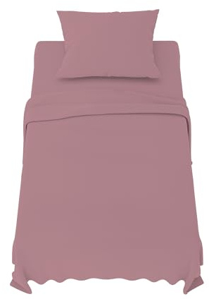 Dreamzie Sabanas 90x190 cm - Juego de Sabanas 3 Piezas - Poliéster Microfibra Cepillada - Sabana Bajera, Sabana Encimera Cama y 1 Fundas de Almohada (Sabanas Cama 90, Rosa)