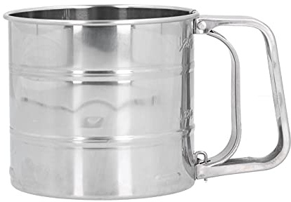 Naroote Flour Sifter, Flour Sieve Stainless Steel Fine Mesh Strainer Gravy Separator Sifter Powdered Sugar for Icing Sugar