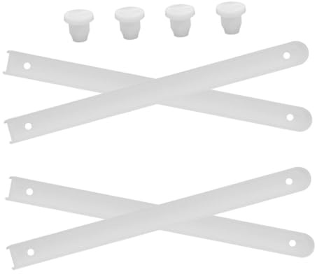 Hemobllo 4 juegos Guías de Cajón de Plástico Blanco Rieles Deslizantes Resistentes y Duraderos para Muebles Armarios y Cocinas Fácil Instalación y Soporte Mejorado